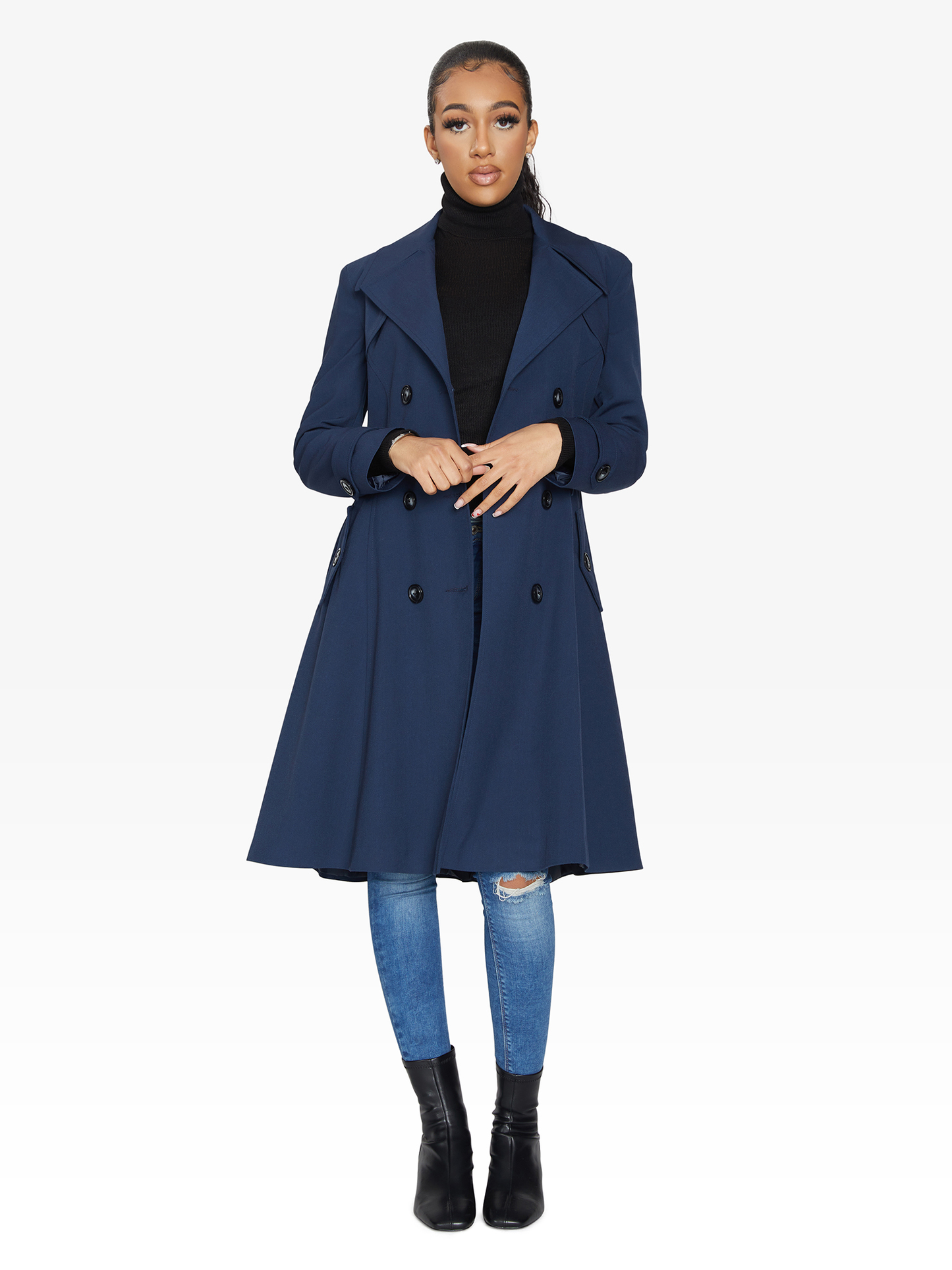 Spring/Summer Double Breasted Trench Mac Coat (1201-SP)