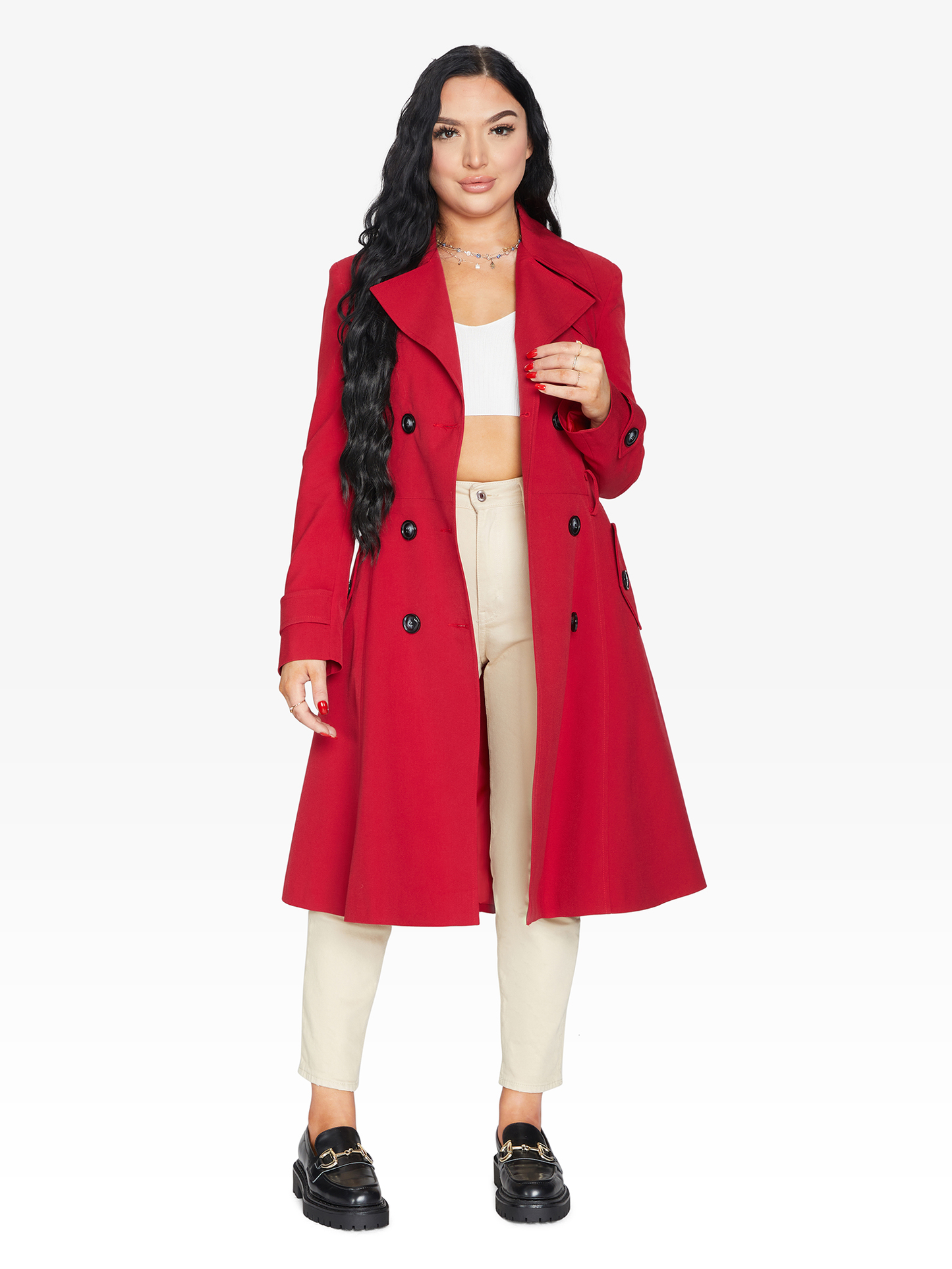Spring/Summer Double Breasted Trench Mac Coat (1201-SP)